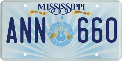 MS license plate ANN660