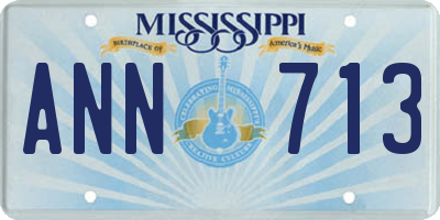 MS license plate ANN713