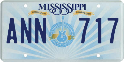 MS license plate ANN717