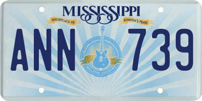 MS license plate ANN739
