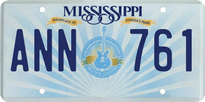 MS license plate ANN761