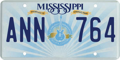 MS license plate ANN764