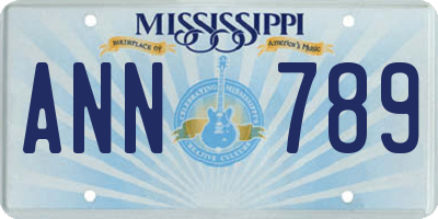 MS license plate ANN789