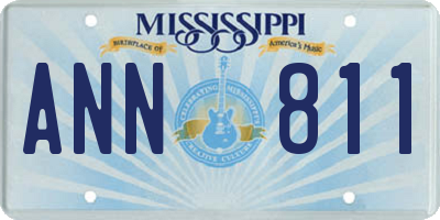MS license plate ANN811