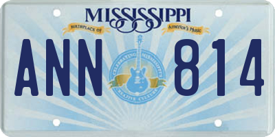 MS license plate ANN814
