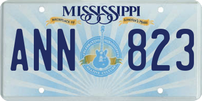 MS license plate ANN823