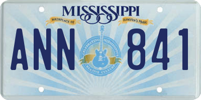 MS license plate ANN841