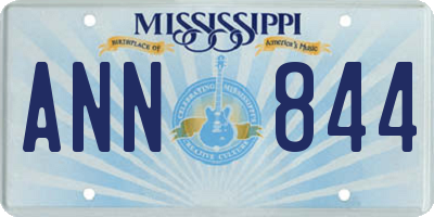 MS license plate ANN844