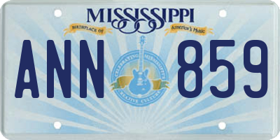 MS license plate ANN859