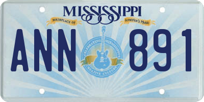 MS license plate ANN891