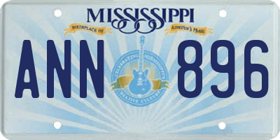 MS license plate ANN896