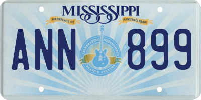 MS license plate ANN899