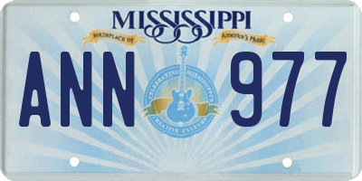 MS license plate ANN977