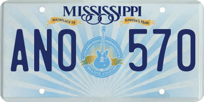 MS license plate ANO570