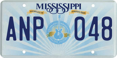 MS license plate ANP048