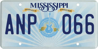 MS license plate ANP066