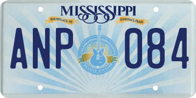 MS license plate ANP084
