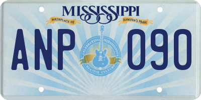 MS license plate ANP090