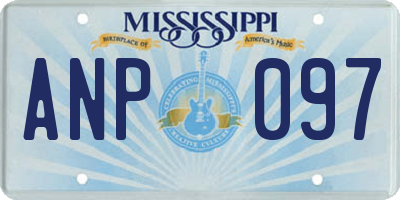 MS license plate ANP097