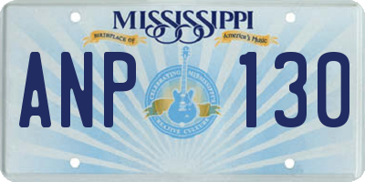 MS license plate ANP130
