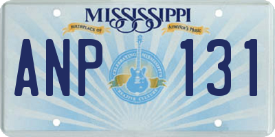 MS license plate ANP131