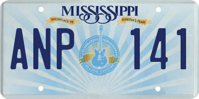 MS license plate ANP141