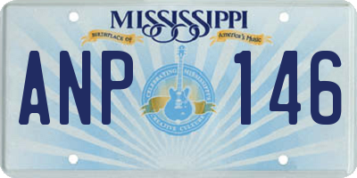 MS license plate ANP146