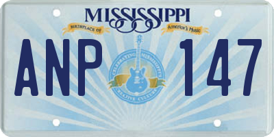 MS license plate ANP147