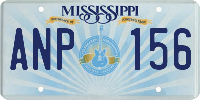 MS license plate ANP156
