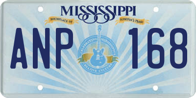 MS license plate ANP168