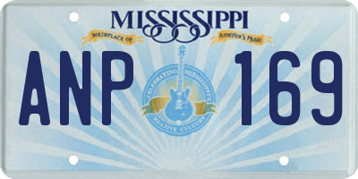 MS license plate ANP169
