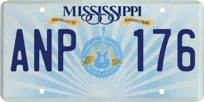 MS license plate ANP176