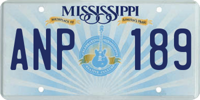 MS license plate ANP189