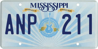 MS license plate ANP211
