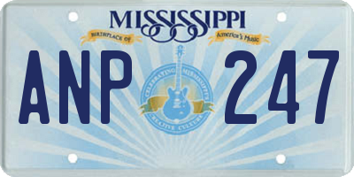 MS license plate ANP247