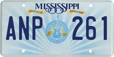 MS license plate ANP261