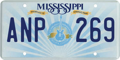 MS license plate ANP269