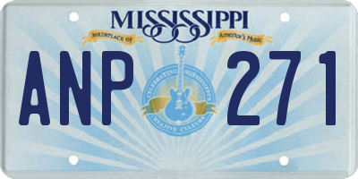 MS license plate ANP271