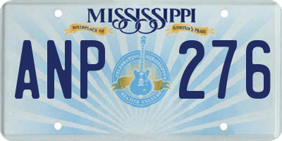 MS license plate ANP276