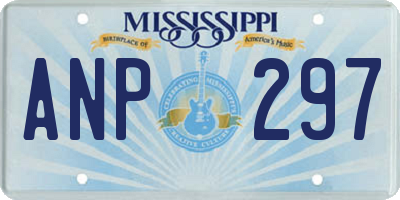 MS license plate ANP297