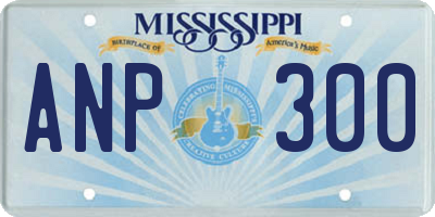 MS license plate ANP300