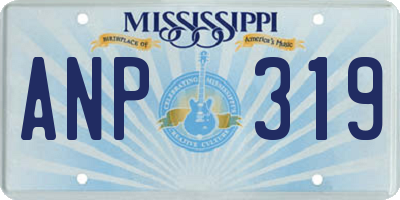 MS license plate ANP319