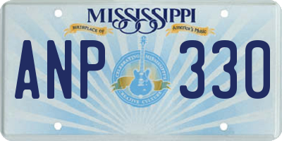 MS license plate ANP330