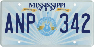 MS license plate ANP342