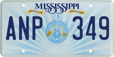 MS license plate ANP349