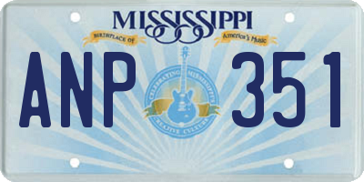 MS license plate ANP351