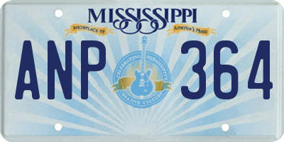 MS license plate ANP364
