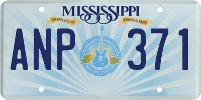 MS license plate ANP371