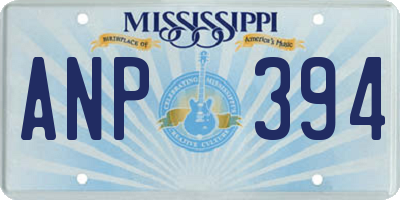 MS license plate ANP394
