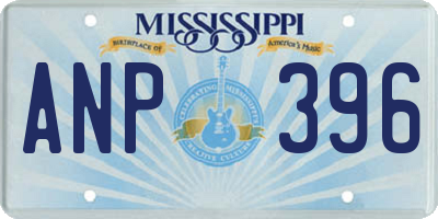 MS license plate ANP396